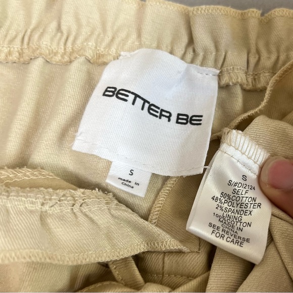 Better Be beige cream Puff Sleeve lace up mini Dress size S - Picture 8 of 15